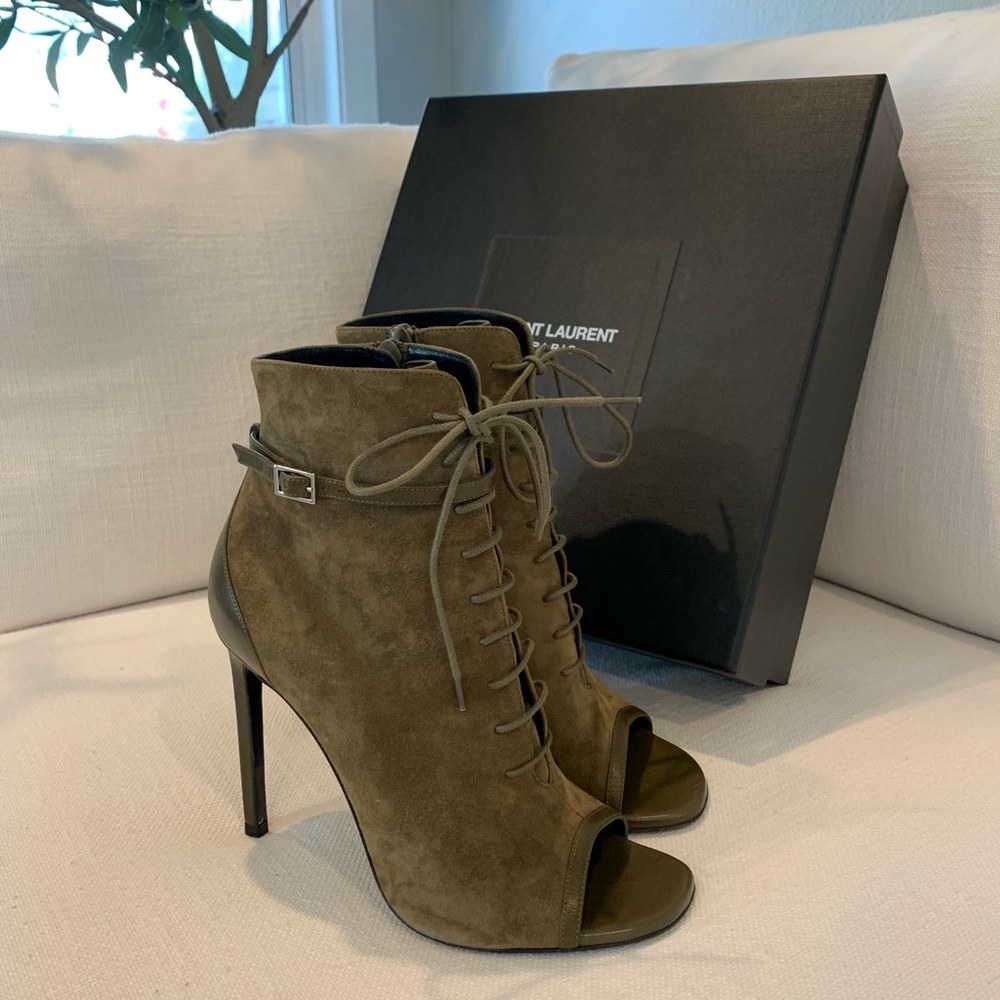 YSL Lace Up Booties